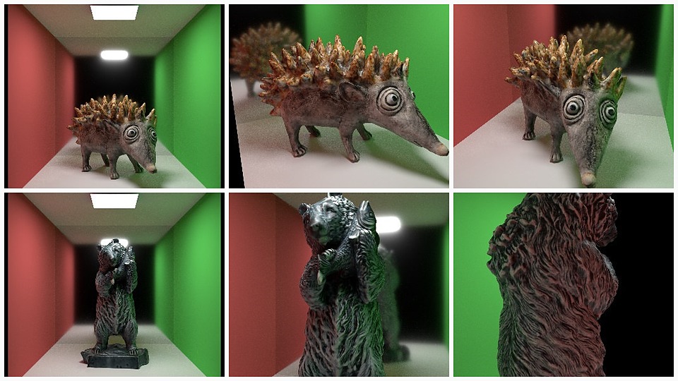 Rendered 3D objects from the T3D reconstruction paper